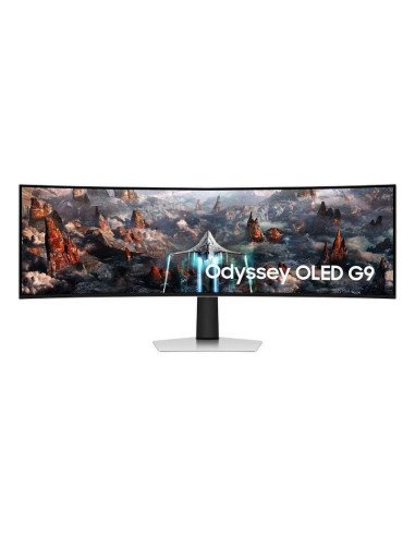 Monitor gaming ultrapanorámico curvo samsung odyssey oled g9 s49cg934su 49'/ dual qhd/ 0.03ms/ 240hz/ oled/ multimedia/ plata