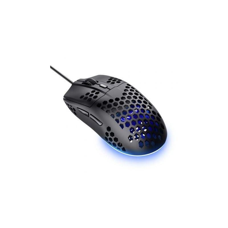 Ratón gaming trust gaming gxt 929 helox/ hasta 6400 dpi/ negro