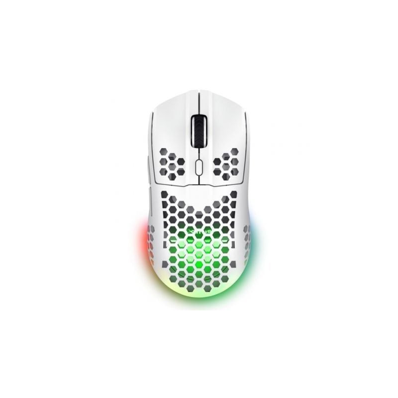 Ratón gaming inalámbrico trust gaming gxt 929 helox/ batería recargable/ hasta 4800 dpi/ blanco