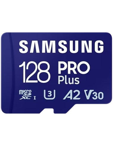 Tarjeta de memoria samsung pro plus 2023 128gb microsd xc/ clase 10/ 180mbs