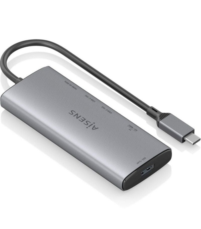 Docking usb tipo-c aisens asuc-6p029-gr/ 1xhdmi 4k/ 1xusb/ 2xusb tipo-c/ 1xlector de tarjetas/ gris