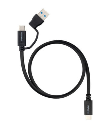 Cable usb 3.2 tipo-c nanocable 10.01.4801/ usb tipo-c macho/ usb macho - usb tipo-c macho/ hasta 60w/ 10gbps/ 1m/ negro