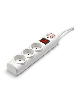 Regleta con interruptor salicru sps safe 3/ 3 tomas de corriente/ cable 1.5m/ blanca