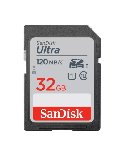 Tarjeta de memoria sandisk ultra 32gb sd hc uhs-i - sdxc/ clase 10/ 120mbs