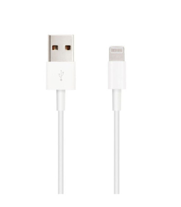Cable usb 2.0 lightning nanocable 10.10.0402/ usb macho - lightning macho/ 2m/ blanco