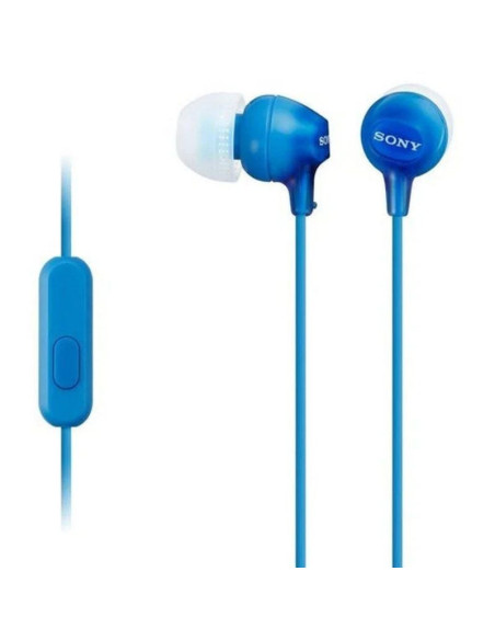 Auriculares intrauditivos sony mdr-ex15apli/ con micrófono/ jack 3.5/ azules
