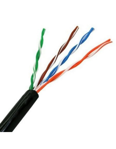 Bobina de cable rj45 para exteriores utp aisens a133-0212 cat.5e/ 100m/ impermeable/ negro