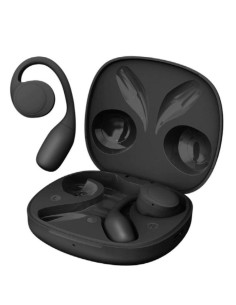 Auriculares deportivos bluetooth spc ether 2 sense con estuche de carga/ autonomía 8h/ negros