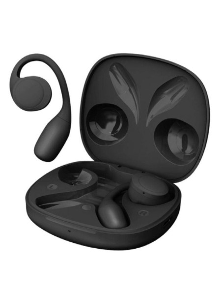 Auriculares deportivos bluetooth spc ether 2 sense con estuche de carga/ autonomía 8h/ negros