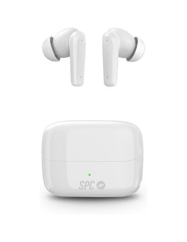 Auriculares bluetooth spc ether 2 pro con estuche de carga/ autonomía 6.5h/ blancos