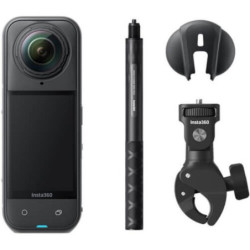 Cámara digital deportiva insta360 x5 vista múltiple motero kit/ 8k/ ángulo de visión 360º/ negra