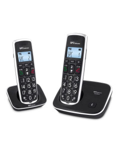 Teléfono inalámbrico spc comfort kaiser 7609n/ pack duo/ negro