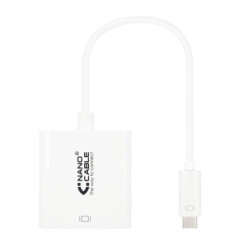 Conversor nanocable 10.16.4103/ usb tipo-c macho - dvi-d (24+1) hembra/ 15cm/ blanco