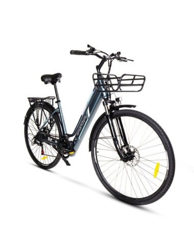 Bicicleta eléctrica smartgyro ebike sunset titanium/ motor 250w/ ruedas 27.5'/ titanium