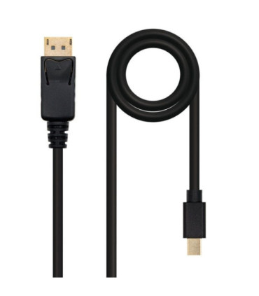 Cable mini displayport 1.2 4k nanocable 10.15.2402/ mini displayport macho - displayport macho/ 2m/ negro