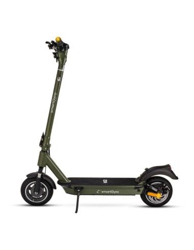 Patinete eléctrico smartgyro k2 army certificado/ motor 800w/ ruedas 10'/ 25km/h /autonomía 50km/ verde