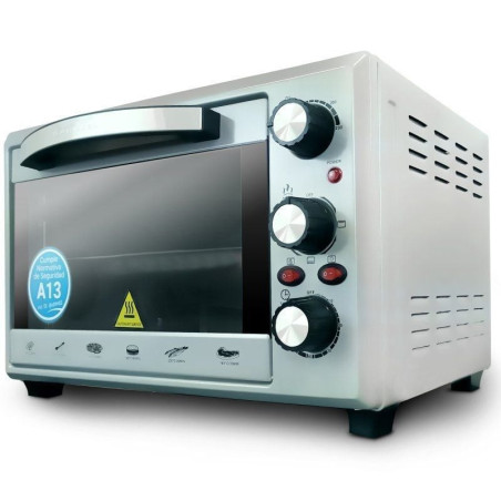 Horno de sobremesa grunkel hr-28silver/ 1600w/ capacidad 28l/ plata