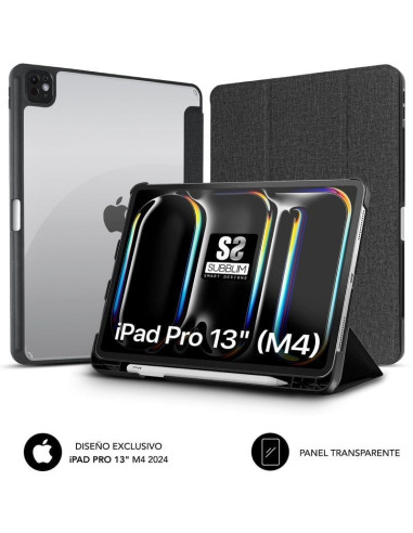 Funda subblim clear shock case para ipad pro 12.9' 2024 m4/ negra