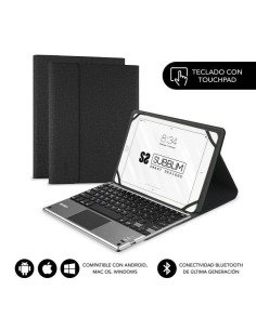 Funda con teclado subblim keytab pro bluetooth touchpad para tablets de 10.1'-10.8'/ negra