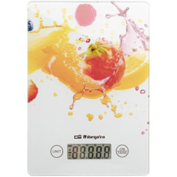 Báscula de cocina electrónica orbegozo pc 1023/ hasta 5 kg/ blanca