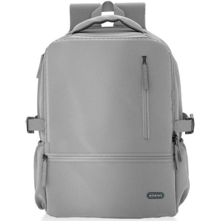 Mochila aisens asbg-bp087-gr para portátiles hasta 15.6'/ impermeable/ gris