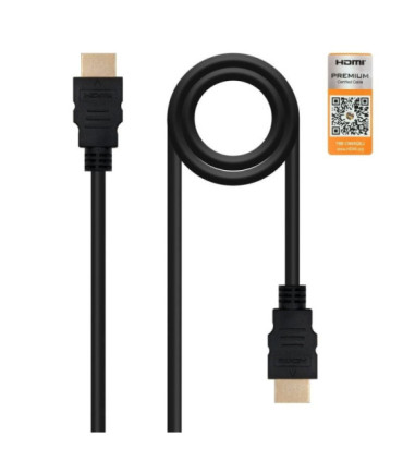 Cable hdmi 2.0 4k nanocable 10.15.3603/ hdmi macho - hdmi macho/ 3m/ certificado/ negro