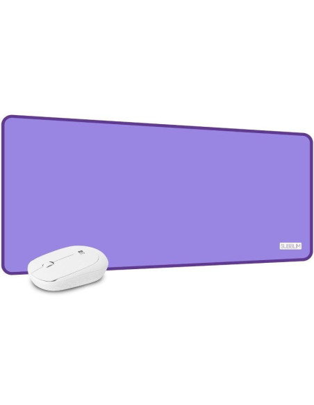 Set ratón inalámbrico y alfombrilla subblim harmony purple/ hasta 1200 dpi