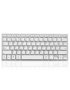 Teclado compacto inalámbrico por bluetooth subblim advance compact/ plata