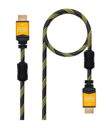 Cable hdmi 2.0 4k nanocable 10.15.1602/ hdmi macho - hdmi macho/ 1.5m/ negro/ naranja