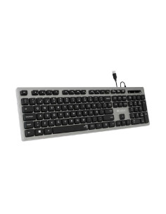 Teclado subblim wired ergo keys silent flat hq/ gris