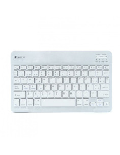 Teclado compacto inalámbrico por bluetooth subblim smart/ plata