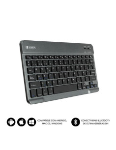 Teclado compacto inalámbrico por bluetooth subblim smart/ gris