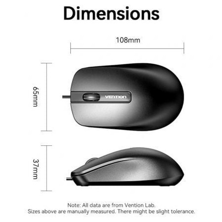 Ratón vention ktabg/ hasta 1200 dpi