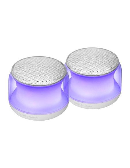 Altavoces con bluetooth mars gaming ms-aura/ 15w/ 2.0/ blancos