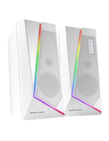 Altavoces con bluetooth mars gaming ms7/ 20w/ 2.0/ blancos