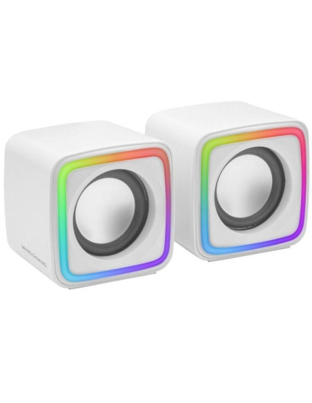 Altavoces mars gaming mscube/ 8w/ 2.0/ blancos