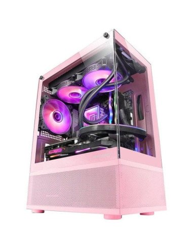 Caja gaming minitorre mars gaming mc-se/ rosa