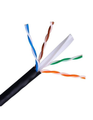 Bobina de cable rj45 para exteriores utp aisens a135-0263 cat.6/ 100m/ impermeable/ negro