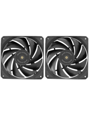 Pack 2 ventiladores mars gaming mf-nclx2/ 12cm