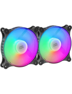 Pack 2 ventiladores mars gaming mfduo/ 12cm/ frgb
