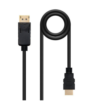 Cable conversor nanocable 10.15.4303/ displayport macho - hdmi macho/ 3m/ negro