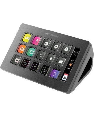 Stream deck slim mars gaming msd-one/ 15 teclas lcd/ negro