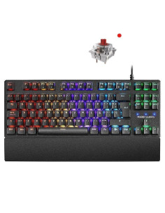 Teclado gaming mecánico mars gaming mkxtklres/ switch rojo