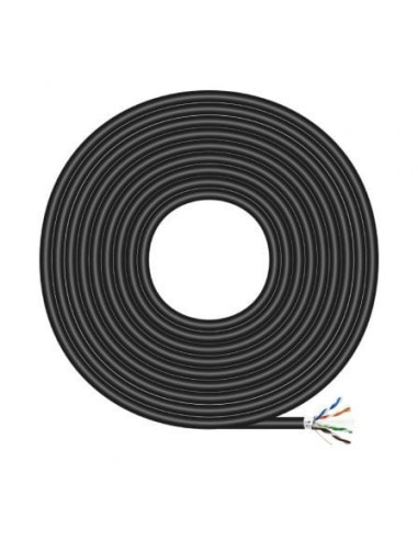 Bobina de cable rj45 para exteriores ftp awg24 aisens a135-0674 cat.6/ 305m/ impermeable/ negro