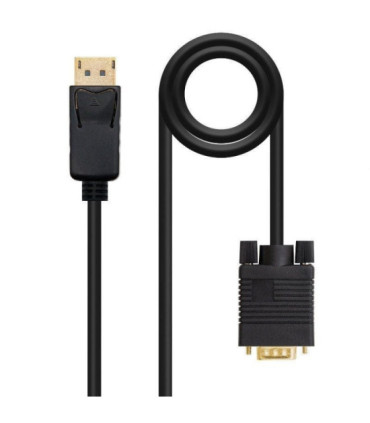 Cable conversor nanocable 10.15.4402/ displayport macho - vga macho/ 2m/ negro