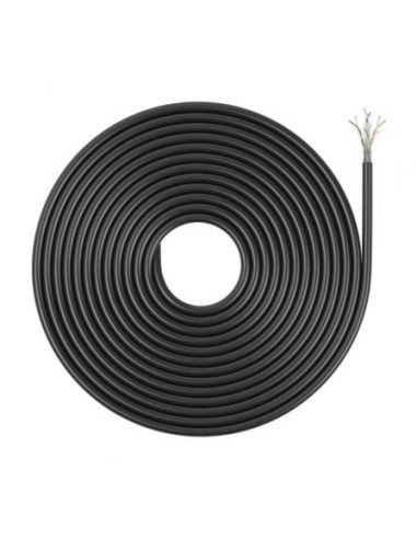 Bobina de cable rj45 para exteriores utp awg23 aisens a135-0751 cat.6/ 305m/ impermeable/ negro