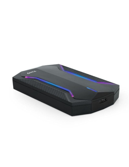 Caja externa gaming para disco duro de 2.5' tooq tqe-2599rgb/ usb 3.1/ sin tornillos