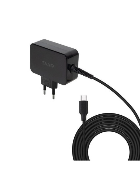 Cargador de portátil tooq tqlc-usbcgan65pd usb tipo-c/ 65w/ automático/ voltaje 5-20v