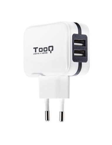 Cargador de pared tooq tqwc-1s02wt/ 2xusb/ 17w