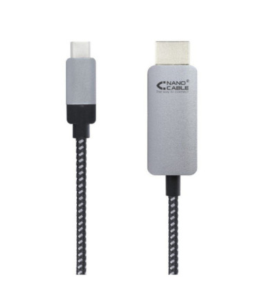 Cable conversor nanocable 10.15.5103/ usb tipo-c macho - hdmi macho/ 3m/ negro